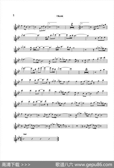 IBelieve（中音萨克斯）