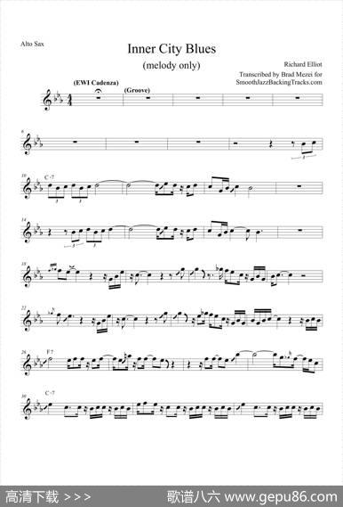 InnerCityBlues（中音萨克斯）