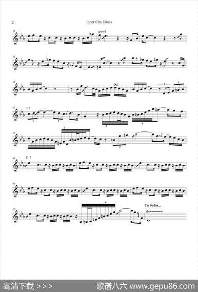 InnerCityBlues（中音萨克斯）
