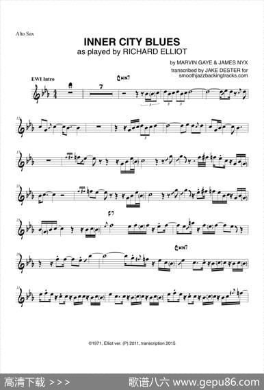 InnerCityBlues（中音萨克斯）