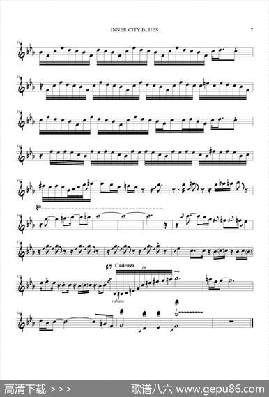 InnerCityBlues（中音萨克斯）