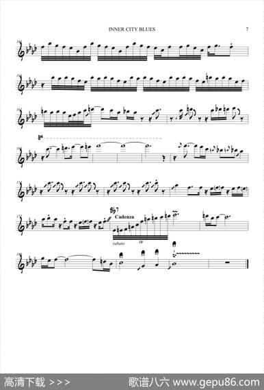 InnerCityBlues（次中音萨克斯）