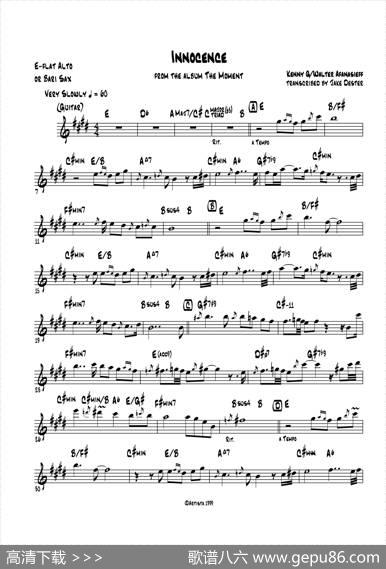 Innocence（中音萨克斯上低音萨克斯）