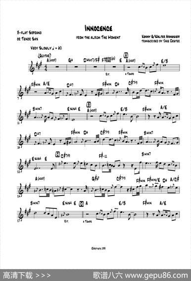 Innocence（次中音萨克斯高音萨克斯）