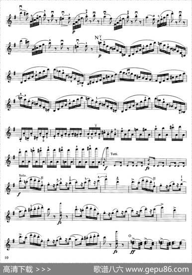 第七协奏曲Op.76（小提琴分谱）|[比利时]贝利奥特