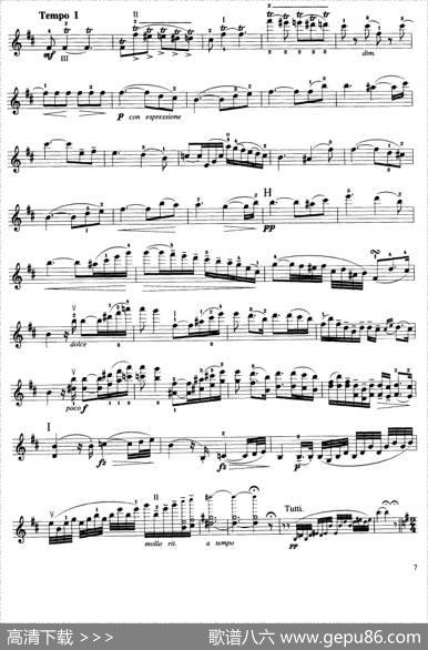 第七协奏曲Op.76（小提琴分谱）|[比利时]贝利奥特