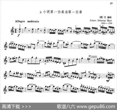 a小调第一协奏曲第一乐章|[德]巴赫