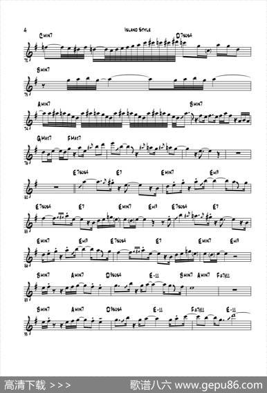 IslandStlye（次中音萨克斯）