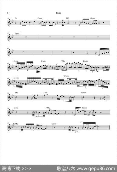 Italia（次中音萨克斯）