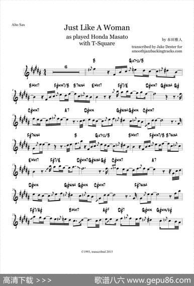 JustLikeAWoman（中音萨克斯）