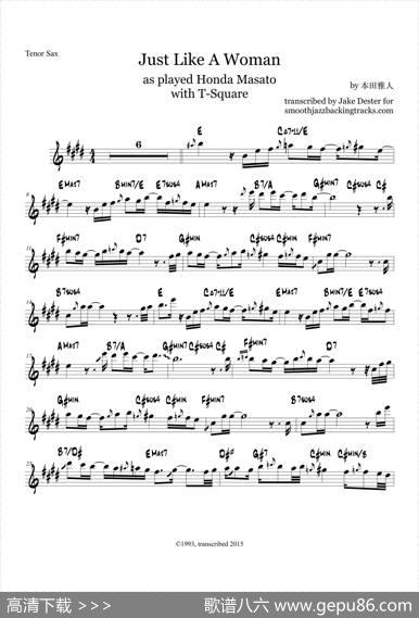 JustLikeAWoman（次中音萨克斯）