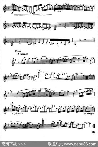 单簧管高级练习曲3首