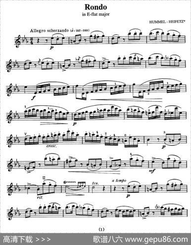 Rondo（inE-flatmajor）|胡梅尔·海菲茨