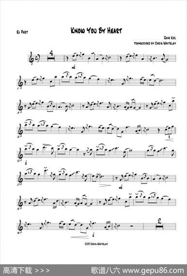 KnowYouByHeart（中音萨克斯）