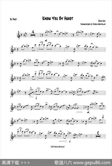 KnowYouByHeart（次中音萨克斯）