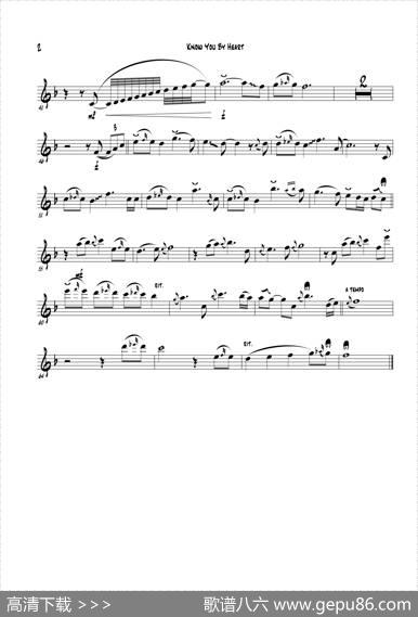 KnowYouByHeart（次中音萨克斯）