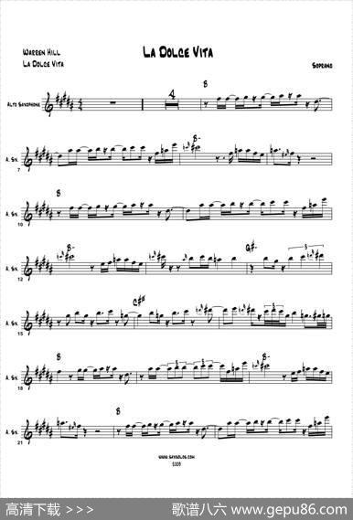LaDolceVita（中音萨克斯）