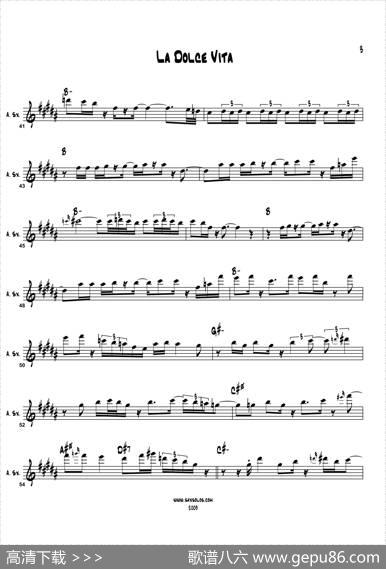 LaDolceVita（中音萨克斯）