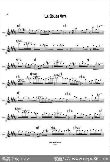 LaDolceVita（中音萨克斯）