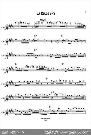 LaDolceVita（中音萨克斯）