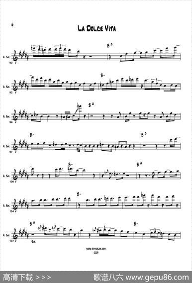 LaDolceVita（中音萨克斯）