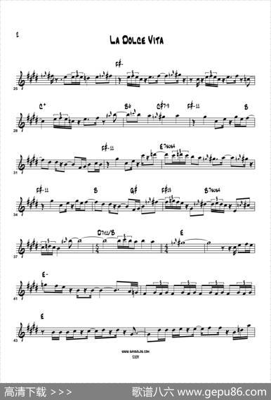 LaDolceVita（高音萨克斯）