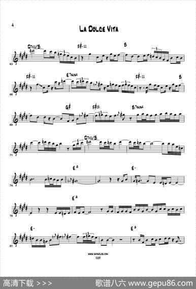LaDolceVita（高音萨克斯）
