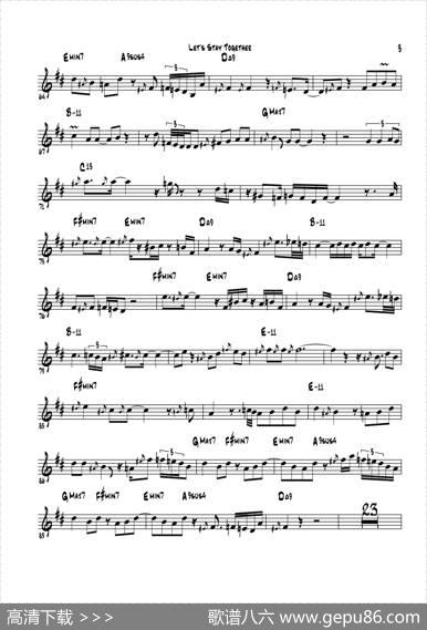 LetsStayTogether（中音萨克斯）