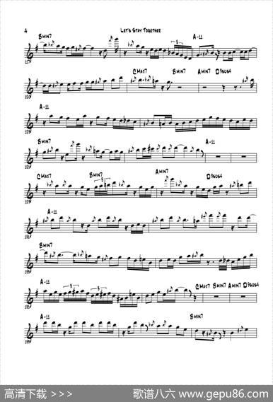 LetsStayTogether（次中音萨克斯）