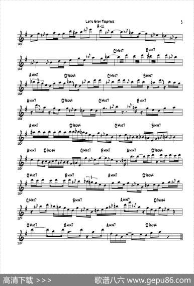 LetsStayTogether（次中音萨克斯）