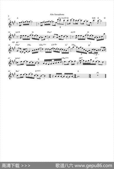 MissYouForever（中音萨克斯）