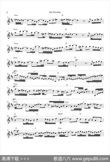 MyDevotion（中音萨克斯）