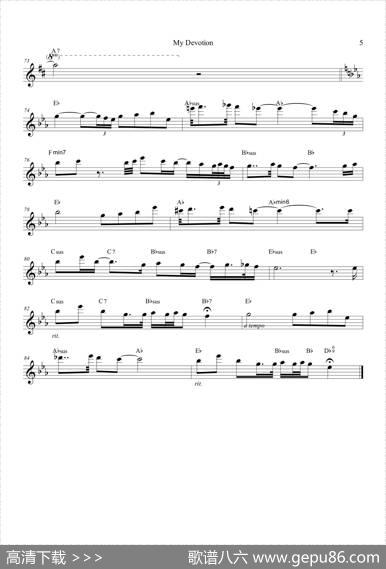 MyDevotion（中音萨克斯）