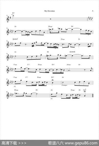 MyDevotion（次中音萨克斯）