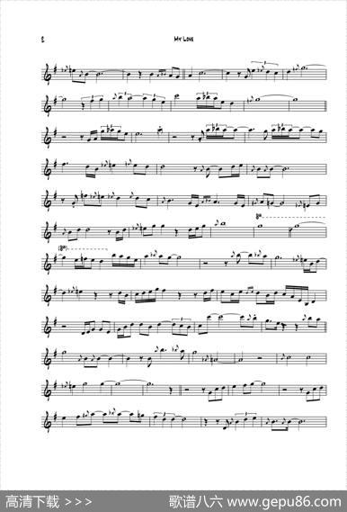 MyLove（次中音萨克斯）