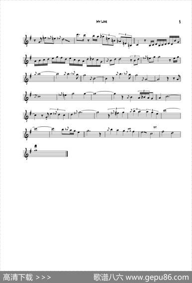 MyLove（次中音萨克斯）