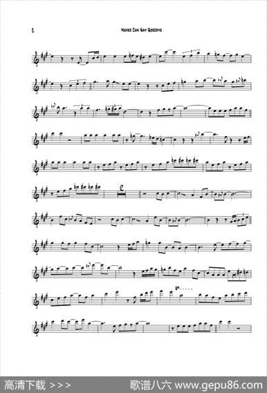 NeverCanSayGoodbye（中音萨克斯）