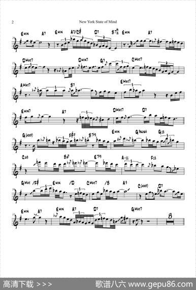 NewYorkStateofMind（中音萨克斯）