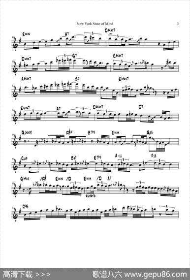 NewYorkStateofMind（中音萨克斯）