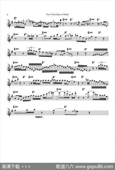 NewYorkStateofMind（中音萨克斯）