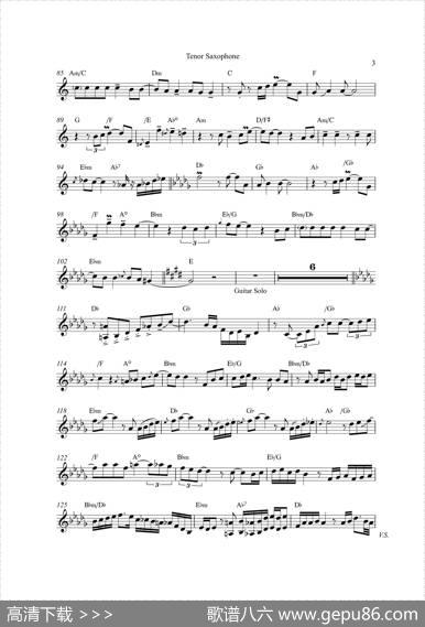 Nothing‘sGonnaChangeMyLoveFouYour（次中音萨克斯）