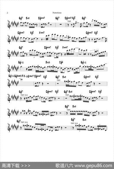 Notorious（次中音萨克斯）