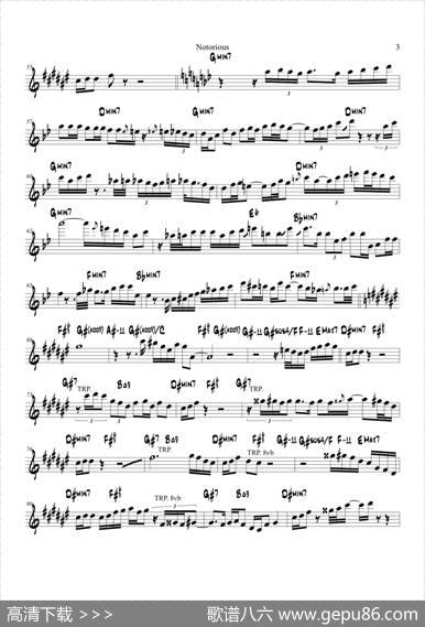 Notorious（次中音萨克斯）
