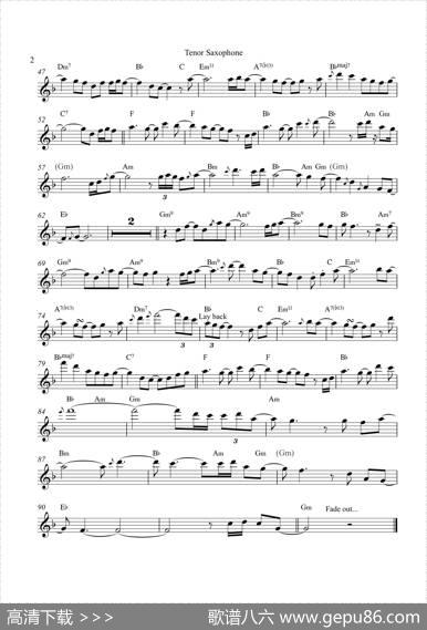 OneLastKiss（次中音萨克斯）
