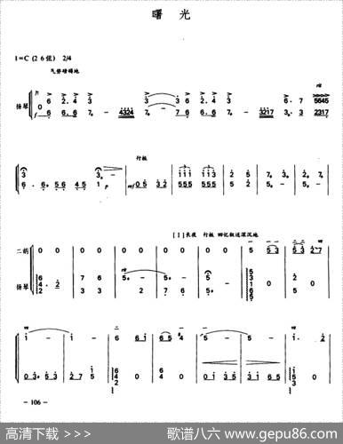 曙光（二胡+扬琴）