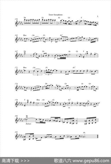 NothingsGonnaChangeMyLoveForYou（次中音萨克斯）