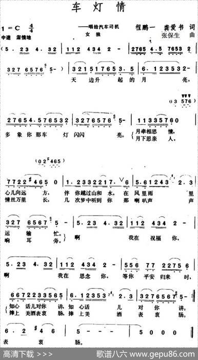 车灯情 - 程鹏一、龚爱书|张保生