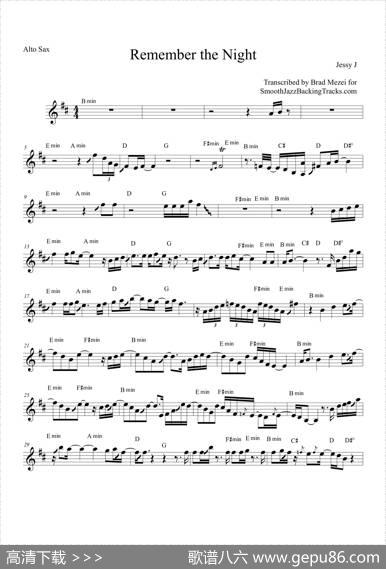 RememberTheNigh（中音萨克斯）