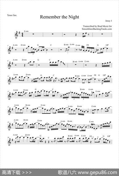 RememberTheNight（次中音萨克斯）