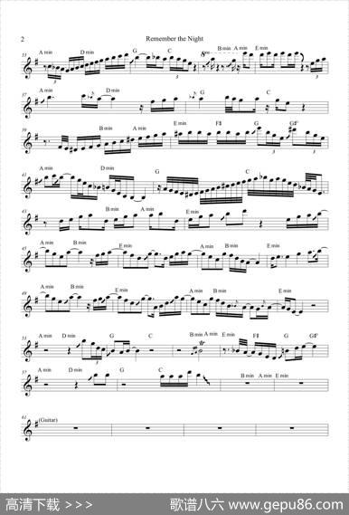 RememberTheNight（次中音萨克斯）